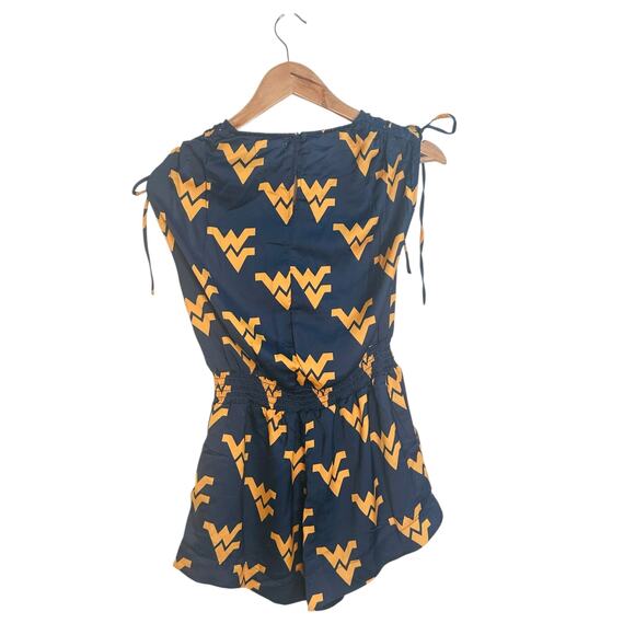 Stewart Simmons WVU Mountaineers Romper Women’s Small Blue Gold Game Day - NWT - Picture 12 of 13